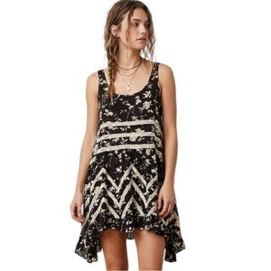 Free People Voile & Lace Trapeze Slip Dress - XS